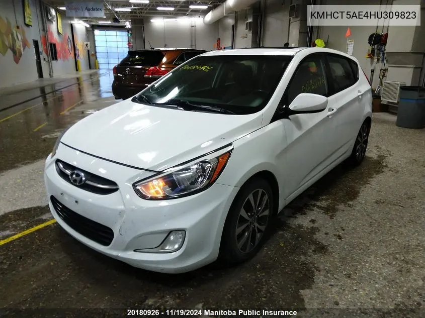 2017 Hyundai Accent Se VIN: KMHCT5AE4HU309823 Lot: 20180926