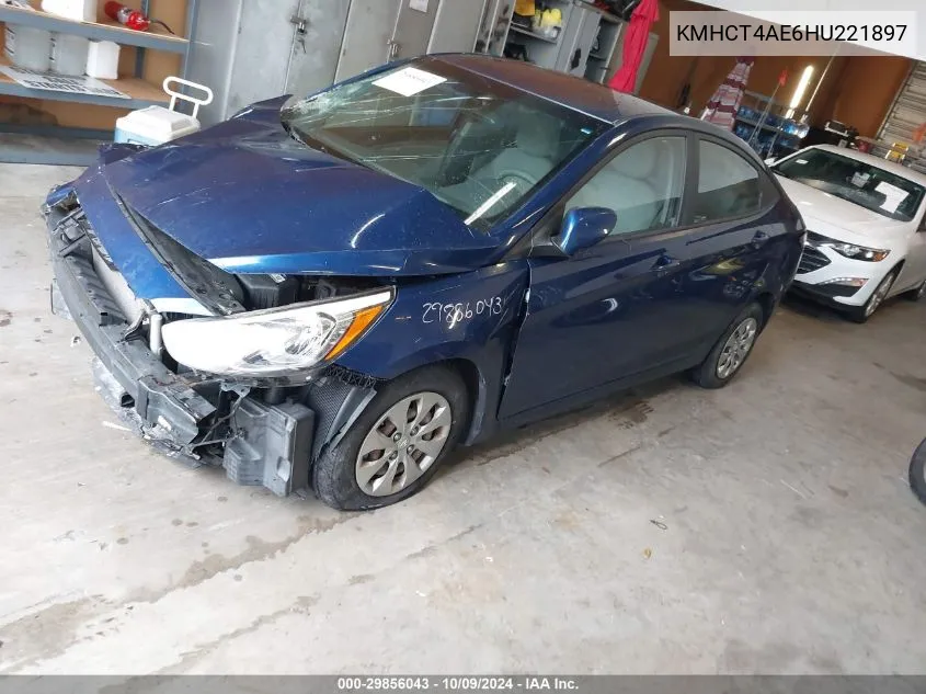 2017 Hyundai Accent Se VIN: KMHCT4AE6HU221897 Lot: 29856043