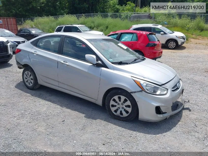 2017 Hyundai Accent Se VIN: KMHCT4AE6HU219700 Lot: 39645951