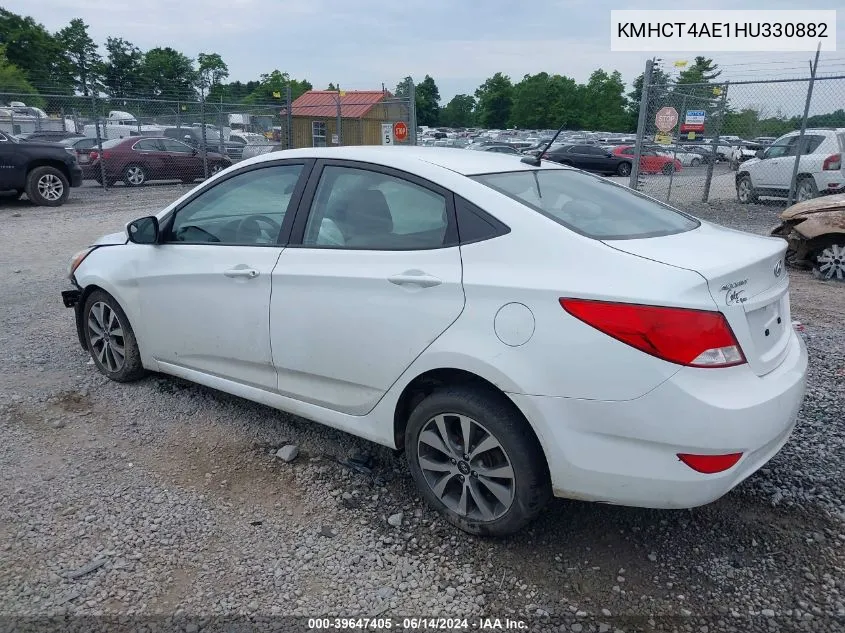 2017 Hyundai Accent Value Edition VIN: KMHCT4AE1HU330882 Lot: 39647405