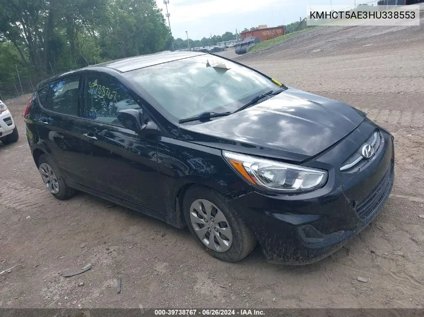 2017 Hyundai Accent Se VIN: KMHCT5AE3HU338553 Lot: 39738767