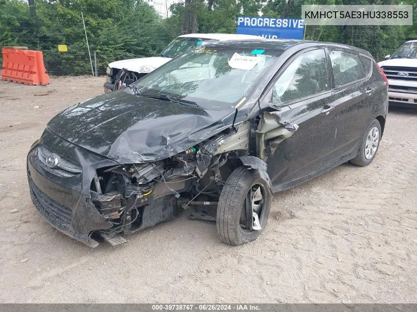 2017 Hyundai Accent Se VIN: KMHCT5AE3HU338553 Lot: 39738767