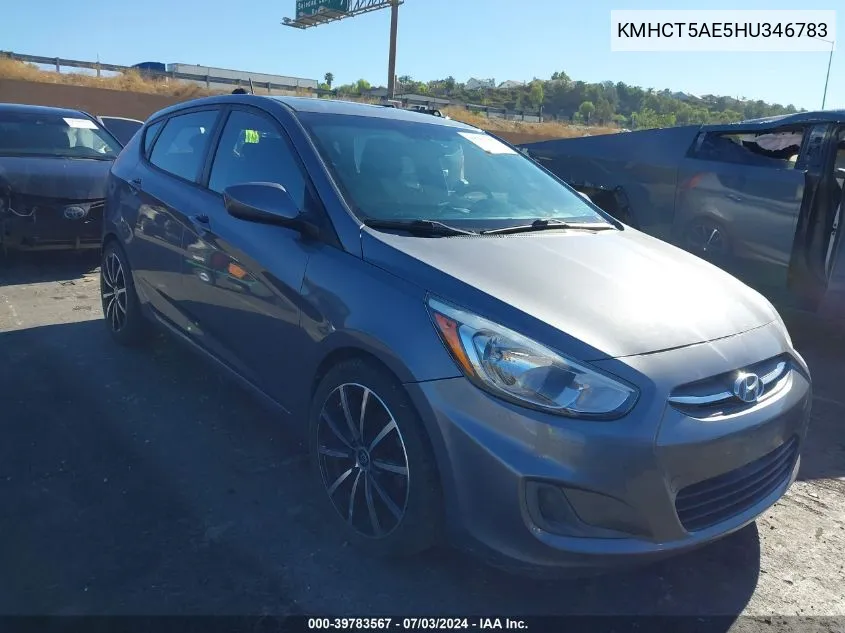 2017 Hyundai Accent Se VIN: KMHCT5AE5HU346783 Lot: 39783567