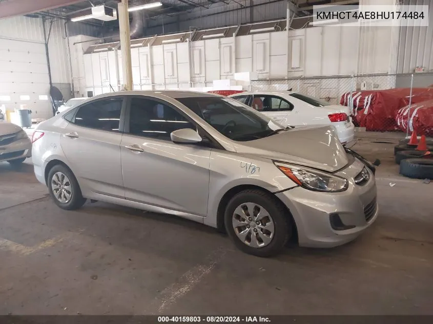 2017 Hyundai Accent Se VIN: KMHCT4AE8HU174484 Lot: 40159803