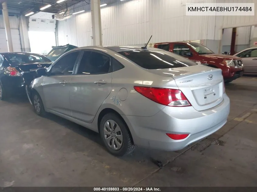 2017 Hyundai Accent Se VIN: KMHCT4AE8HU174484 Lot: 40159803