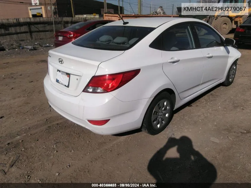 2017 Hyundai Accent Se VIN: KMHCT4AE2HU279067 Lot: 40344455