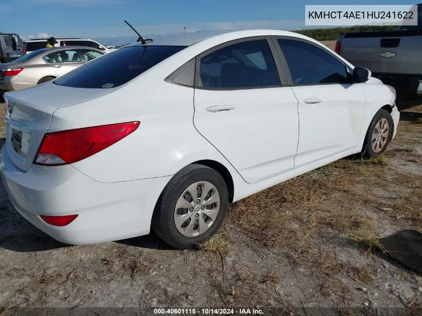 2017 Hyundai Accent Se VIN: KMHCT4AE1HU241622 Lot: 40601115