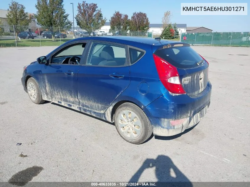 2017 Hyundai Accent Se VIN: KMHCT5AE6HU301271 Lot: 40633835