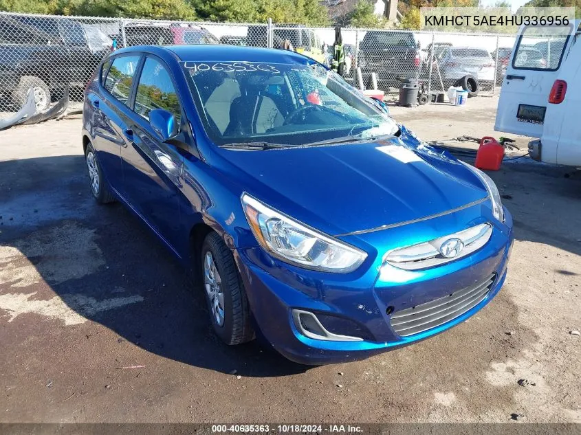 2017 Hyundai Accent Se VIN: KMHCT5AE4HU336956 Lot: 40635363