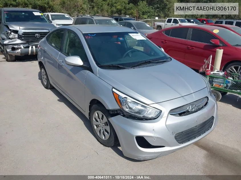 KMHCT4AE0HU306170 2017 Hyundai Accent Se