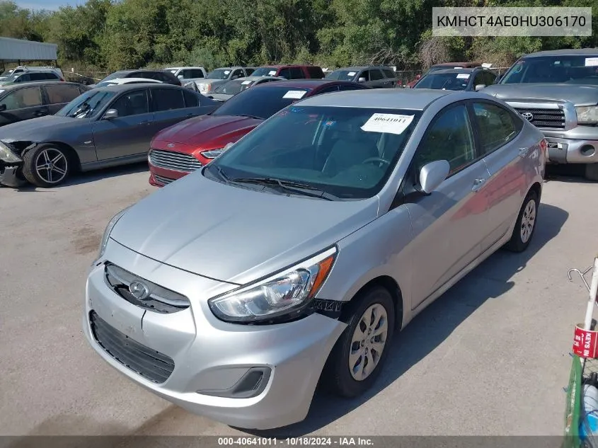 2017 Hyundai Accent Se VIN: KMHCT4AE0HU306170 Lot: 40641011