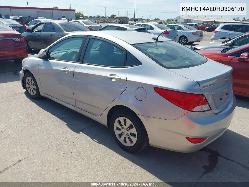 2017 Hyundai Accent Se VIN: KMHCT4AE0HU306170 Lot: 40641011