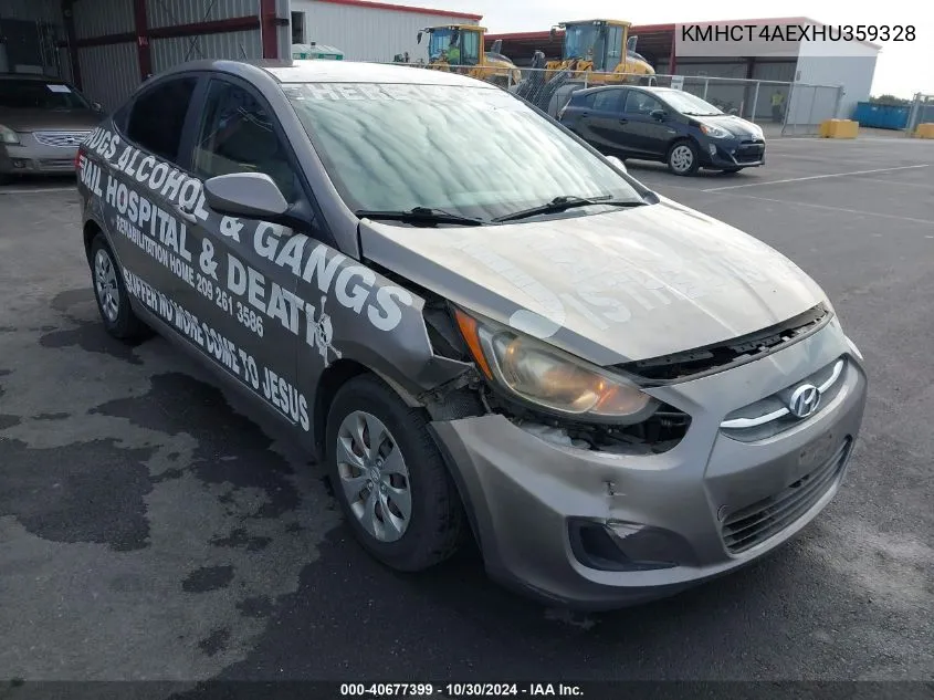 KMHCT4AEXHU359328 2017 Hyundai Accent Se