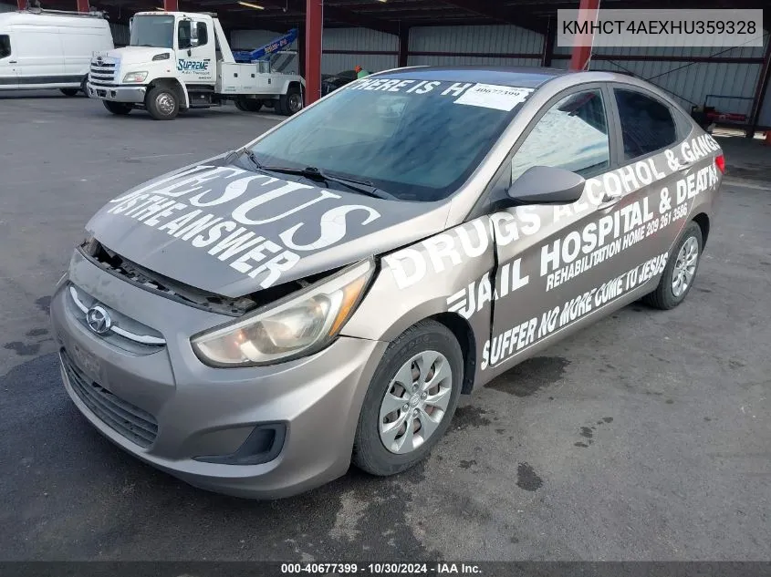 KMHCT4AEXHU359328 2017 Hyundai Accent Se