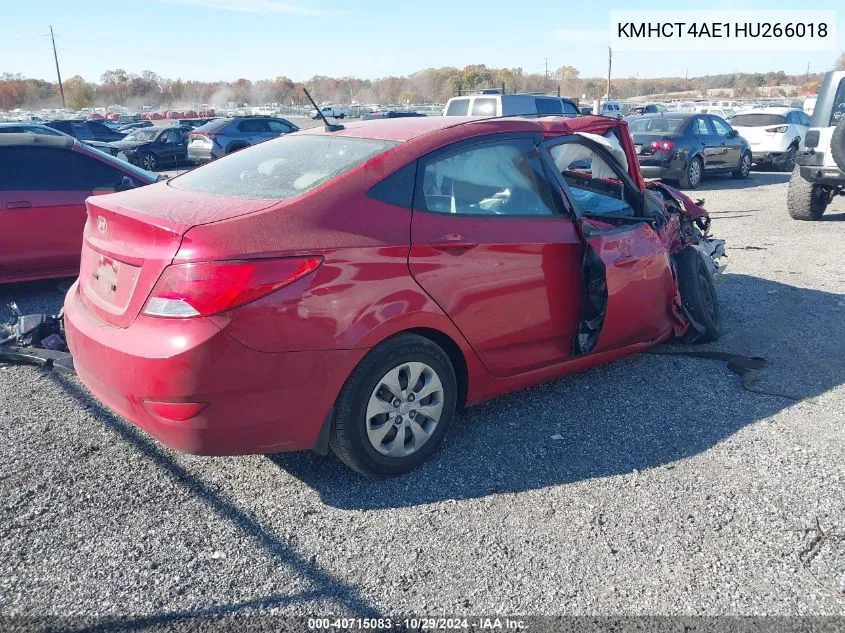 2017 Hyundai Accent Se VIN: KMHCT4AE1HU266018 Lot: 40715083