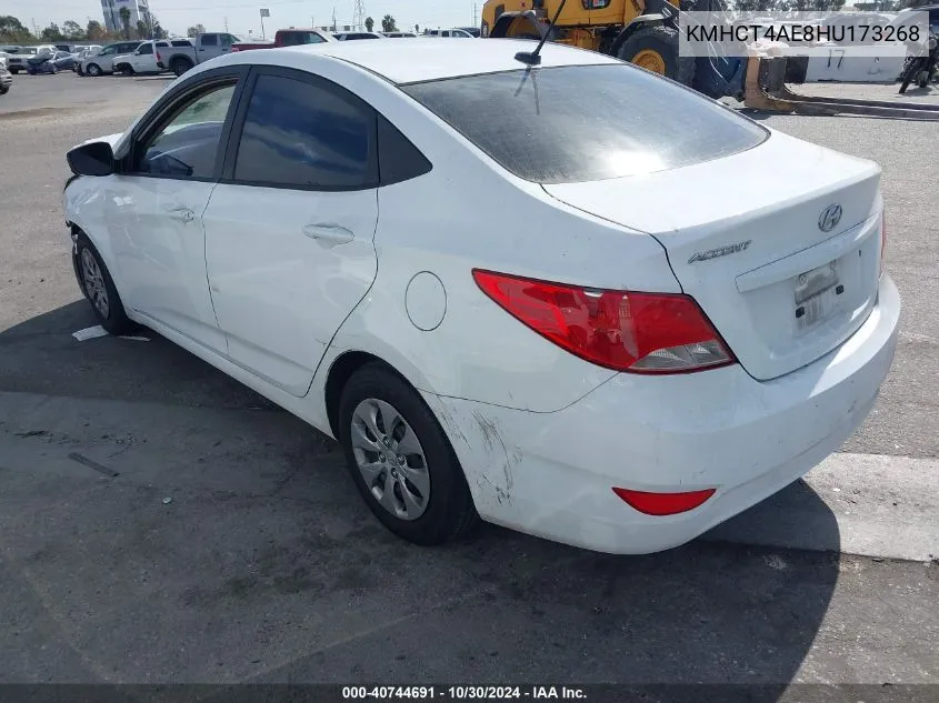 2017 Hyundai Accent Se VIN: KMHCT4AE8HU173268 Lot: 40744691