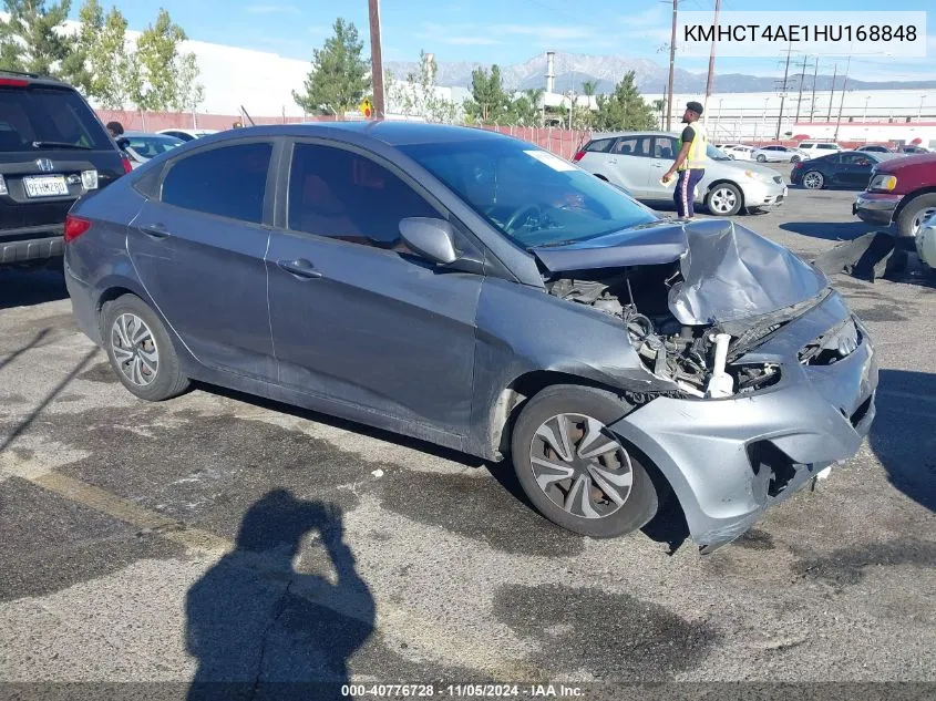 2017 Hyundai Accent Se VIN: KMHCT4AE1HU168848 Lot: 40776728