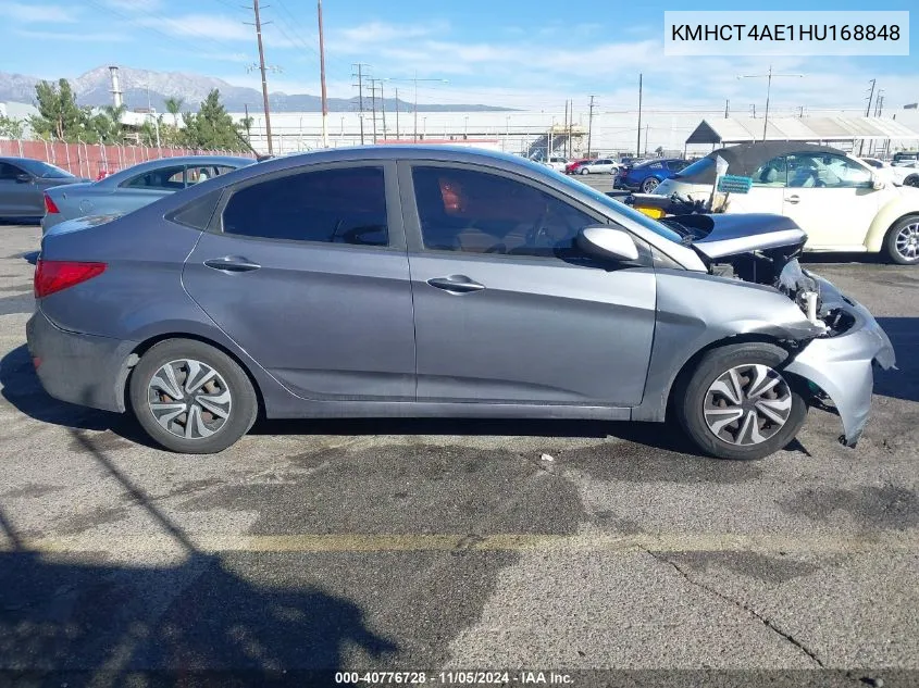 2017 Hyundai Accent Se VIN: KMHCT4AE1HU168848 Lot: 40776728