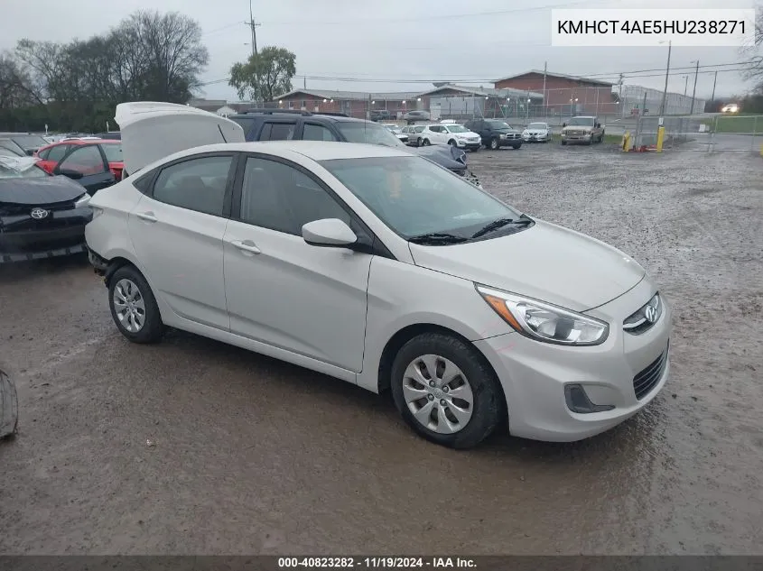 2017 Hyundai Accent Se VIN: KMHCT4AE5HU238271 Lot: 40823282