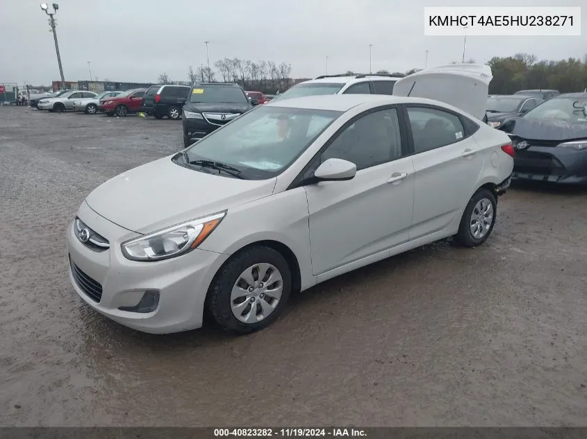 2017 Hyundai Accent Se VIN: KMHCT4AE5HU238271 Lot: 40823282