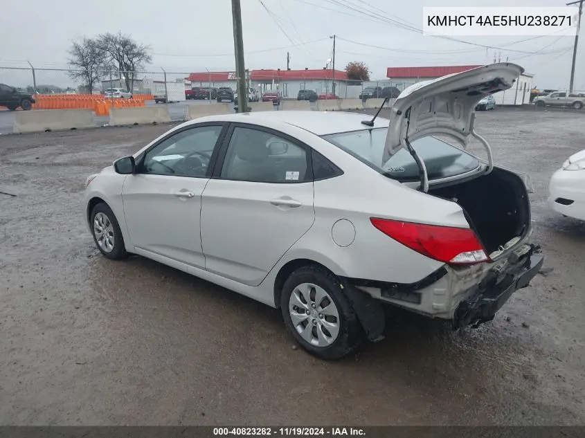 2017 Hyundai Accent Se VIN: KMHCT4AE5HU238271 Lot: 40823282