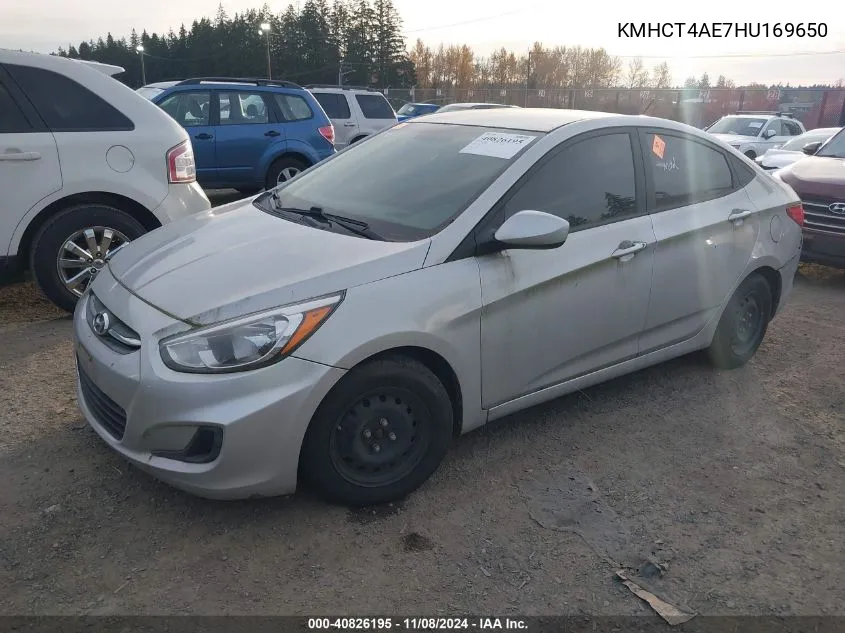 2017 Hyundai Accent Se VIN: KMHCT4AE7HU169650 Lot: 40826195