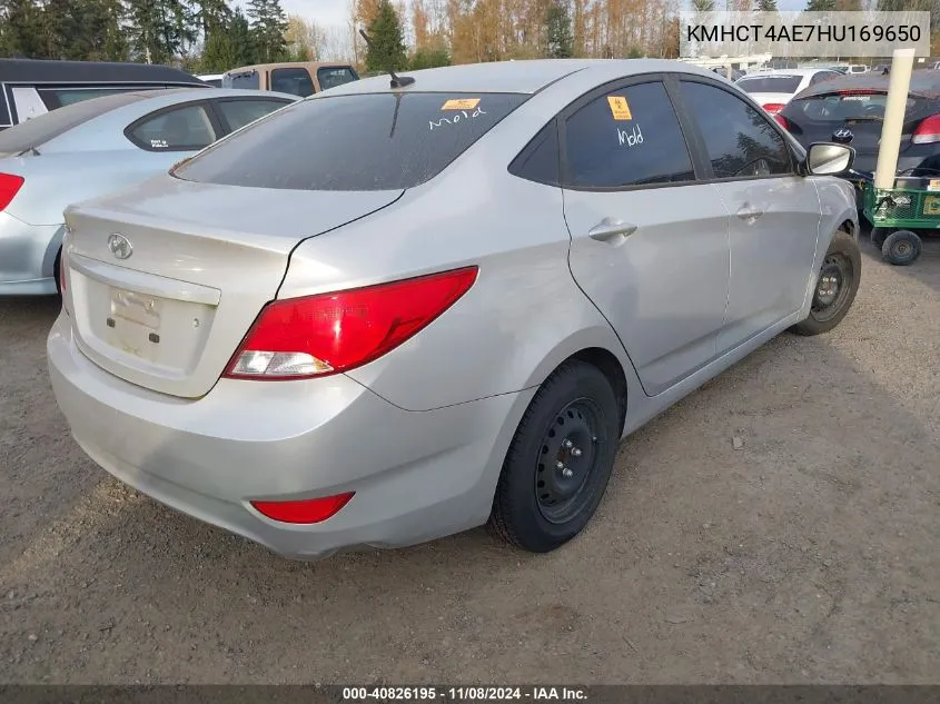 2017 Hyundai Accent Se VIN: KMHCT4AE7HU169650 Lot: 40826195