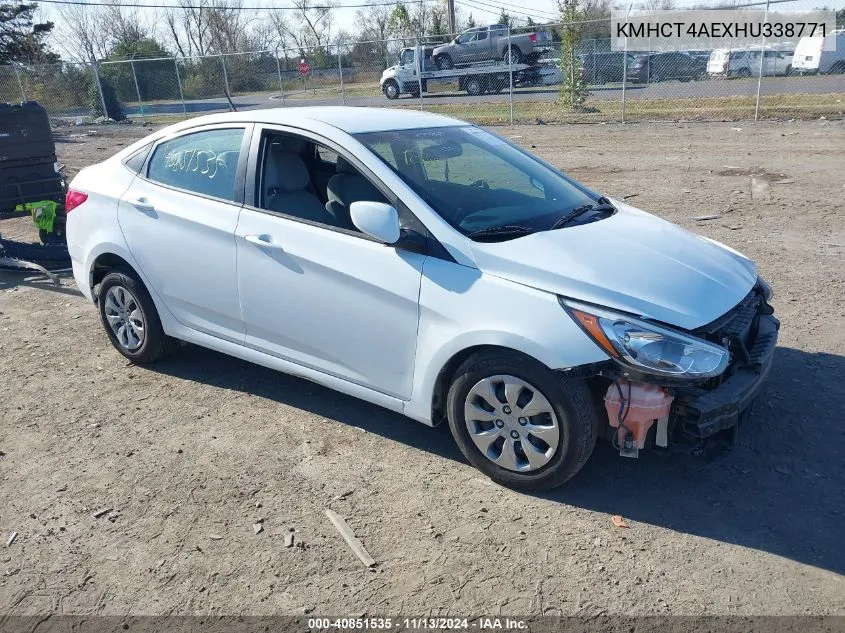 2017 Hyundai Accent Se VIN: KMHCT4AEXHU338771 Lot: 40851535