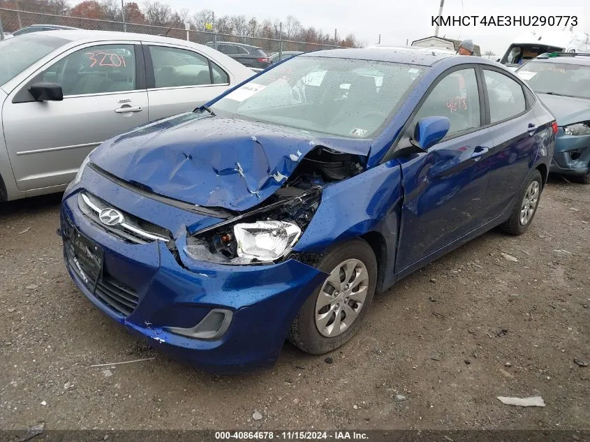 2017 Hyundai Accent Se VIN: KMHCT4AE3HU290773 Lot: 40864678