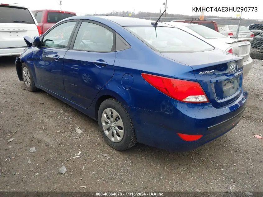 2017 Hyundai Accent Se VIN: KMHCT4AE3HU290773 Lot: 40864678