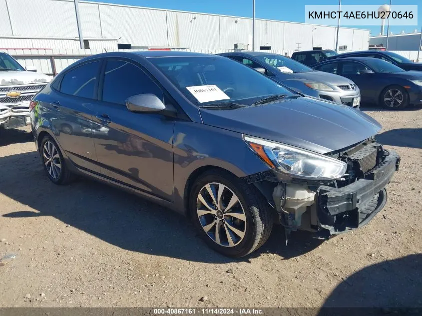 KMHCT4AE6HU270646 2017 Hyundai Accent Value Edition