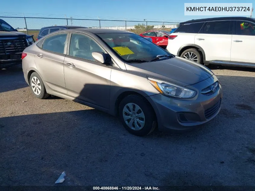 2017 Hyundai Accent Se VIN: KMHCT4AE0HU373724 Lot: 40868846