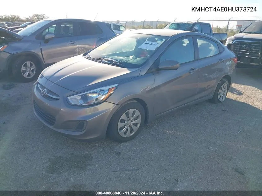 2017 Hyundai Accent Se VIN: KMHCT4AE0HU373724 Lot: 40868846