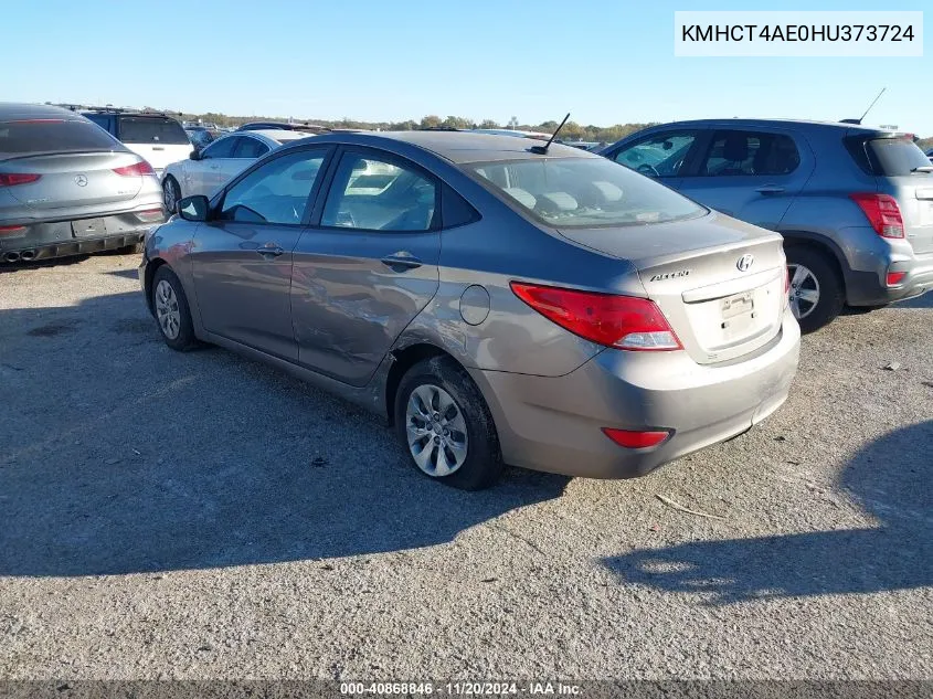 2017 Hyundai Accent Se VIN: KMHCT4AE0HU373724 Lot: 40868846