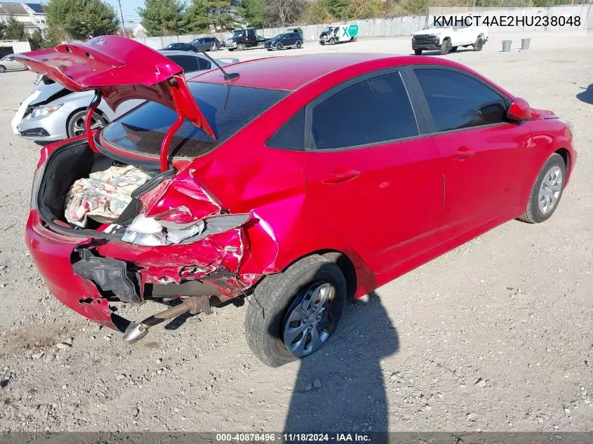 2017 Hyundai Accent Se VIN: KMHCT4AE2HU238048 Lot: 40878496