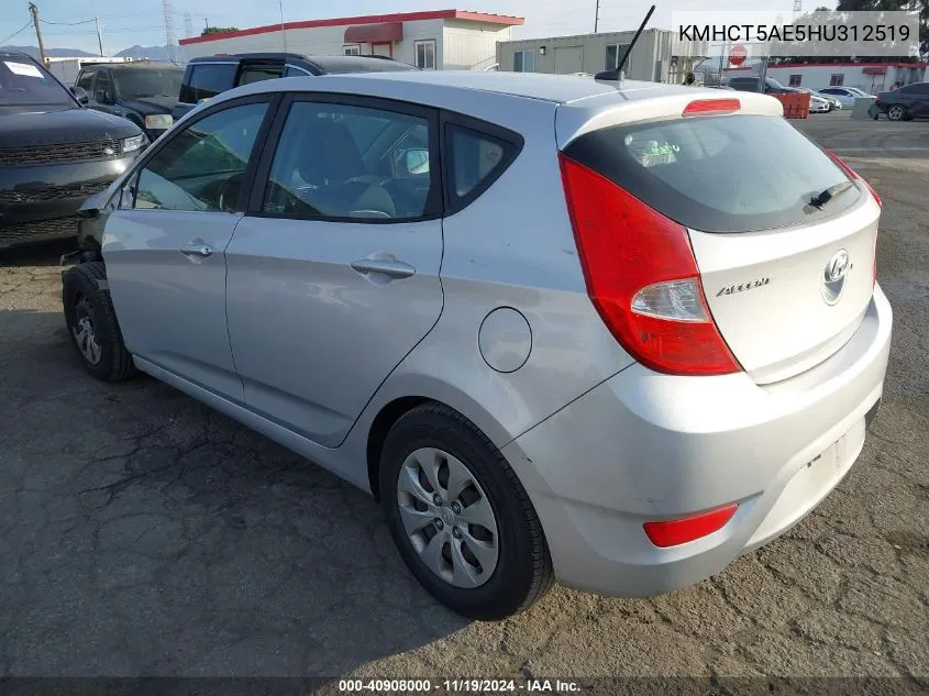 2017 Hyundai Accent Se VIN: KMHCT5AE5HU312519 Lot: 40908000