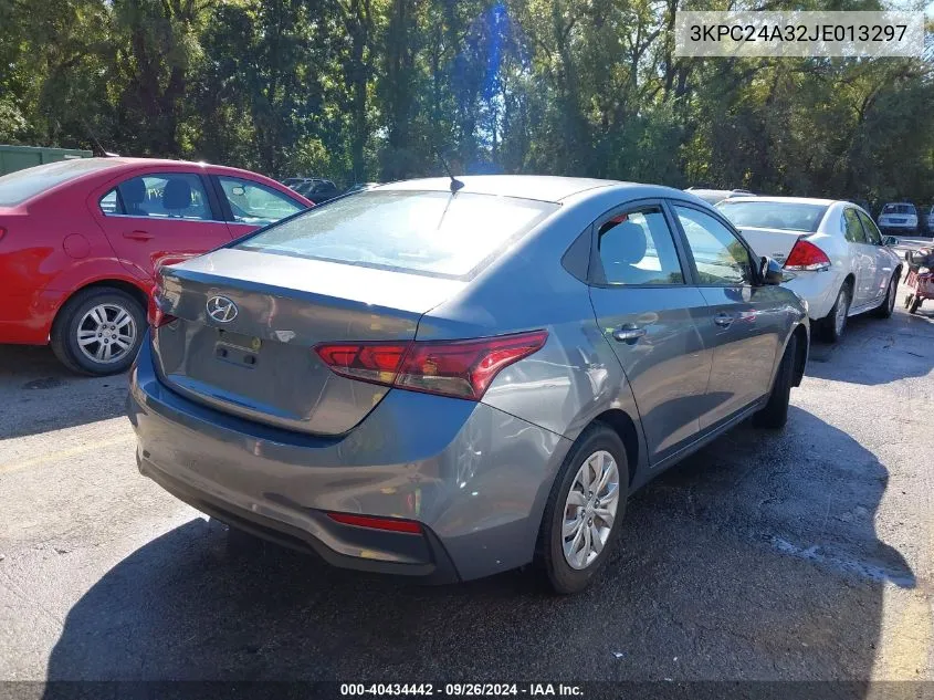 2018 Hyundai Accent Se VIN: 3KPC24A32JE013297 Lot: 40434442