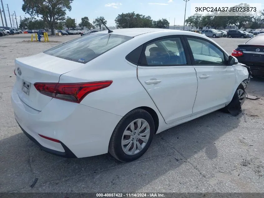 2018 Hyundai Accent Se VIN: 3KPC24A37JE023873 Lot: 40857422