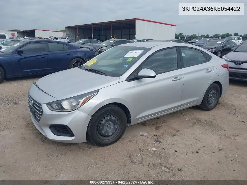 2019 Hyundai Accent Se VIN: 3KPC24A36KE054422 Lot: 39275997