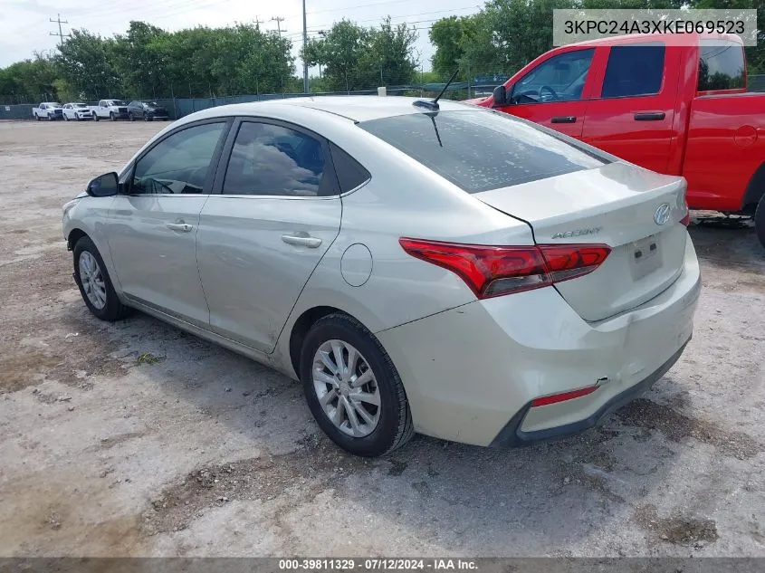 2019 Hyundai Accent Sel VIN: 3KPC24A3XKE069523 Lot: 39811329