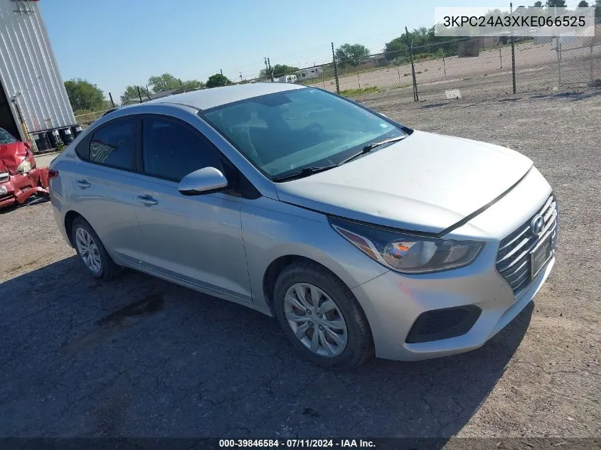 2019 Hyundai Accent Se VIN: 3KPC24A3XKE066525 Lot: 39846584