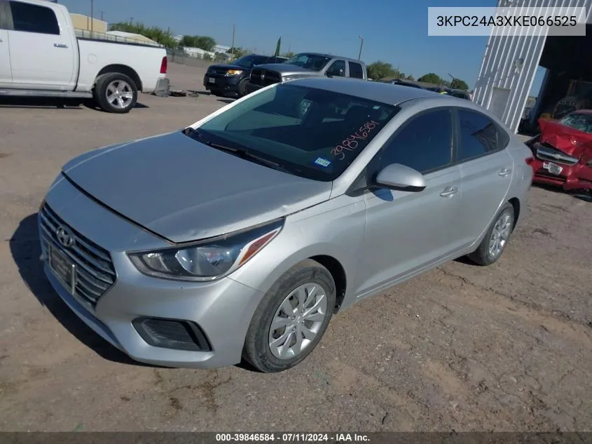 3KPC24A3XKE066525 2019 Hyundai Accent Se