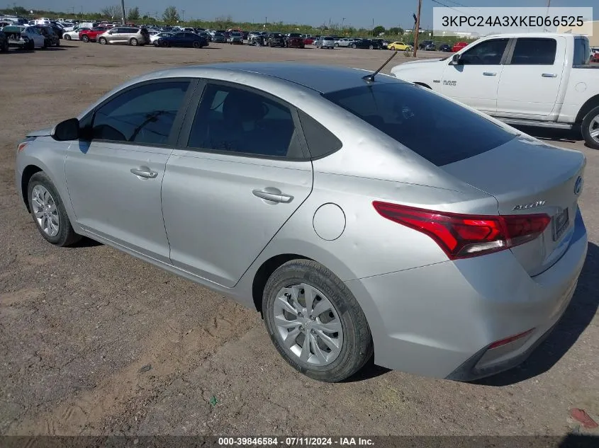 2019 Hyundai Accent Se VIN: 3KPC24A3XKE066525 Lot: 39846584