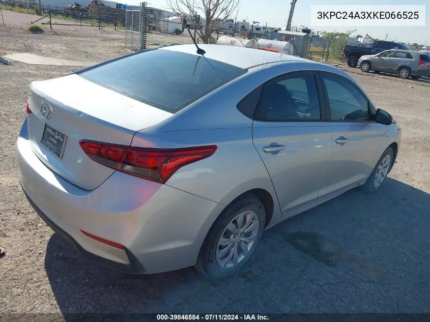 3KPC24A3XKE066525 2019 Hyundai Accent Se