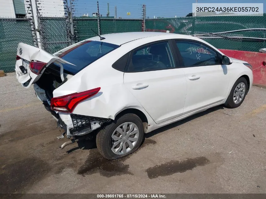 3KPC24A36KE055702 2019 Hyundai Accent Se