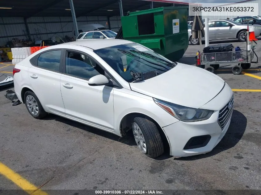 2019 Hyundai Accent Se VIN: 3KPC24A31KE053372 Lot: 39910306