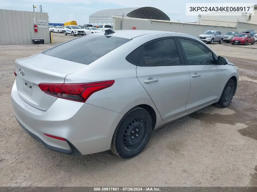 3KPC24A34KE068917 2019 Hyundai Accent Se