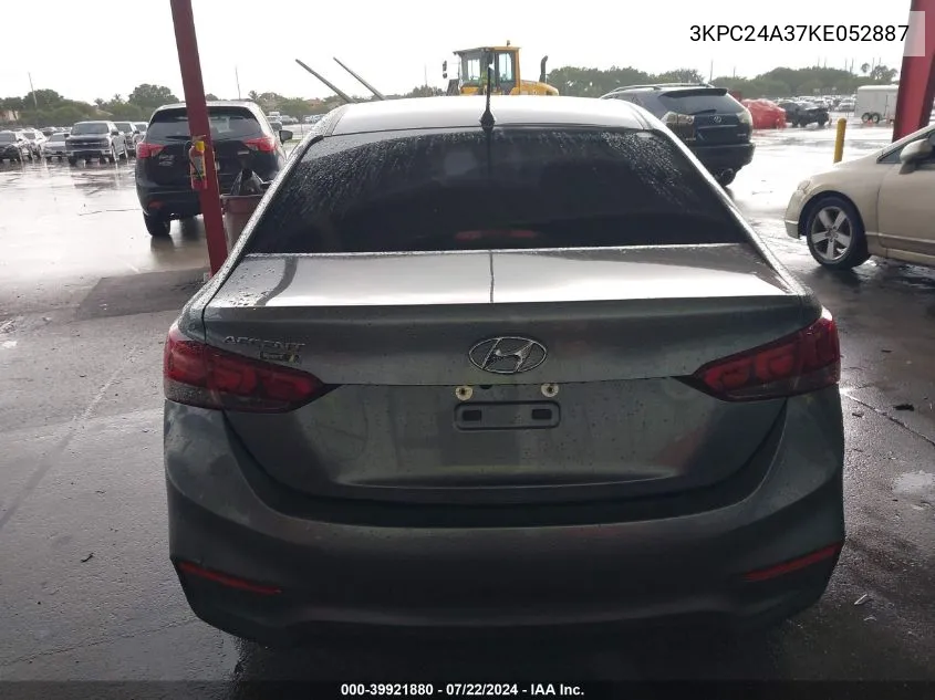 3KPC24A37KE052887 2019 Hyundai Accent Se