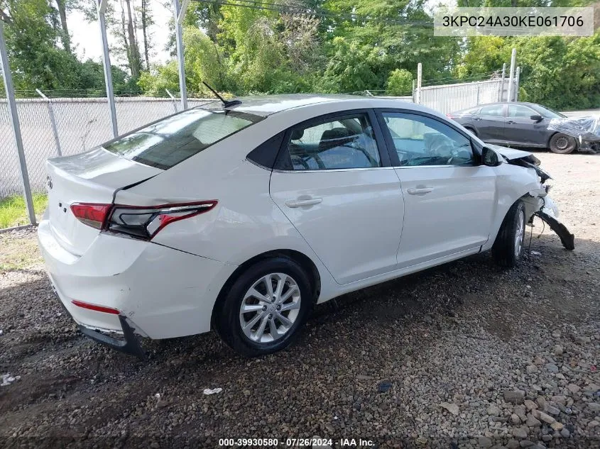 2019 Hyundai Accent Sel VIN: 3KPC24A30KE061706 Lot: 39930580