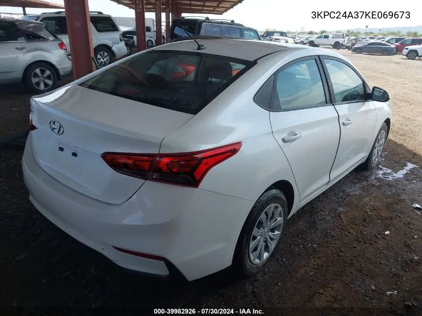 3KPC24A37KE069673 2019 Hyundai Accent Se